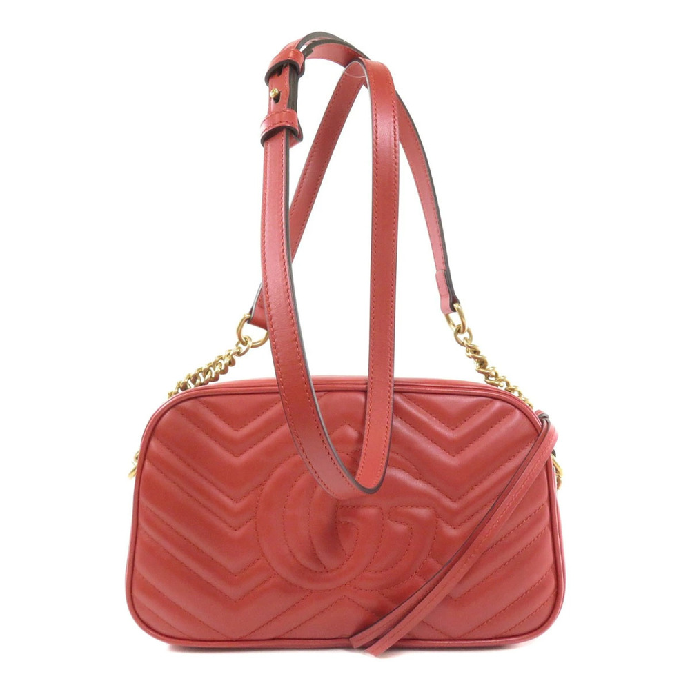 Gucci Bag Marmont GG Shoulder Calfskin Black